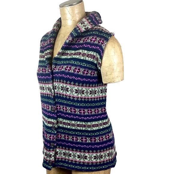 Chaps Ralph Lauren Cotton Blend Knit Button Vest Nordic Fair Isle Plus Sz 3x - Picture 4 of 11